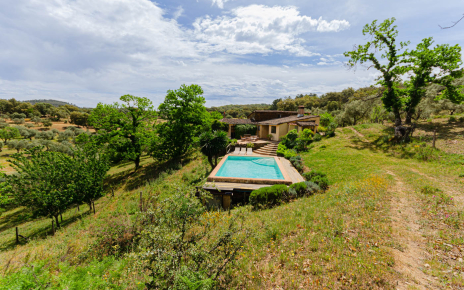 The access to the house is by unmade track